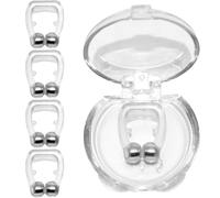 BQRKOTM 4 Pince à Nez Anti Ronflement, Silicone Magnétique, Snore Stopper Arrête Les Ronflements du Nez Dilatateur Nasal pour Sommeil Plus Confortable, Améliore Respiration