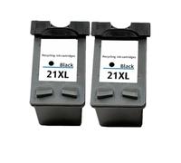 BQRTVXSD Compatible avec Les Cartouches d'encre à Haut rendement 21XL et 22XL, Paquet de 2 de Remplacement for Les imprimantes Deskjet Populaires(2Pcs Black)