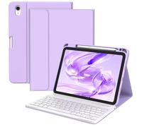 BQSS Clavier pour iPad 11ᵉ Génération A16 2025/10ᵉ Génération 2022, QWERTY espagnol Ñ, clavier Bluetooth aimanté détachable pour iPad 10/11 Génération (Violet)