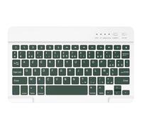 BQSS Clavier sans Fil Bluetooth AZERTY Français, Clavier Léger Silencieux Keyboard, Rechargeable USB C, Easy-Switch pour iPad, iPhone, Windows, Android téléphones et tablettes