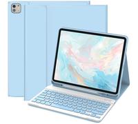BQSS Coque Clavier pour iPad Air 13" M3 2025/M2 2024, AZERTY | Housse amovible avec clavier Bluetooth sans fil, Compatible avec iPad Air 13" (M3/M2) et Pro 12.9" 5e/6e Gen (2021/2022)