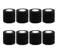 BQTQ 8 Rouleaux Bande Cohésive Elastique Bandage Autoadhésif Cohésifs Bandes Adhésifs Sport Tape pour Doigt Mains Pieds Poignets (Noir, 5cm x 4,5 m)