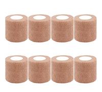 BQTQ 8 Rouleaux Bande Cohésive Elastique Bandes de Kinésiologie Bandage Autoadhésif Cohésifs Bandes Adhésifs Sport Tape pour Doigt Mains Pieds Poignets (Beige, 5cm x 4,5 m)