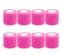 BQTQ 8 Rouleaux Bande Cohésive Elastique Bandes de Kinésiologie Bandage Autoadhésif Cohésifs Bandes Adhésifs Sport Tape pour Doigt Mains Pieds Poignets (Rose Néon, 5cm x 4,5 m)