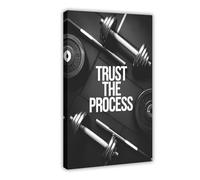 BQUWR Impression sur toile Motif Gym Motivation 40 x 60 cm