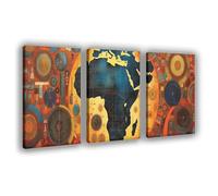 BQUWR My World Africa World Map Poster sur toile Décoration murale 30 x 45 cm