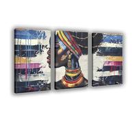 BQUWR Poster sur toile Ocre femme africaine Décoration de chambre à coucher 50 x 75 cm