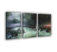 BQUWR Poster sur toile représentant les Juifs traversant la mer Rouge 50 x 75 cm