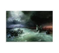 BQUWR Poster sur toile représentant les Juifs traversant la mer Rouge 60 x 90 cm