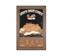 BQUWR Poster vintage Orient Express sur toile - Art mural - 30 x 45 cm