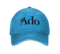 BQWRUUYM Ado Text Blue Rose Logo Baseball Cap Vintage Distressed Cotton Headwear Unisexe Style Outdoor Running Golf Hats Cap