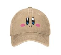 BQWRUUYM Casquette de Baseball Classique Kirbys en colère Unisexe en Coton en détresse Snapback Chapeau Cartoon Game Outdoor All Seasons Travel Caps Hat