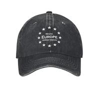 BQWRUUYM Faire Manger l’Europe à Nouveau Star Casquettes de Baseball Vintage en détresse Mega EU Snapback Chapeau Unisexe Entraînements en Plein air Chapeaux réglables Casquette