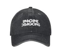 BQWRUUYM Imagine Dragons Band Casquette de Baseball Sun Loom Tour Tennis Skate Washed Trucker Hat Hommes Femmes Street Style Casquettes de Baseball
