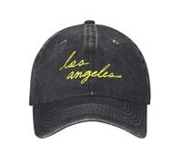 BQWRUUYM Los Angeles California Unisexe Casquette de Baseball Denim Vieilli Casquettes Chapeau Casual Outdoor Running Golf Déstructuré Usure de la tête