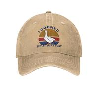 BQWRUUYM Printemps J’AI goonné mais à Quel Prix Casquette de Baseball Soleil Drôle Meme Goose Sun-Proof Washed Trucker Hat Femmes Hommes Hippie Casquettes de Baseball