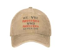 BQWRUUYM Rétro Nous Sommes Petits Monstres Casquettes de Baseball pour Hommes Femmes en détresse lavé Casquette de Soleil en Plein air d’été Cadeau Casquettes Chapeau
