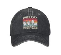 BQWRUUYM Rétro Papa impôt s’Assurer Que ce n’est Pas Poison Soleil Casquette de Baseball drôle fête des pères Hommes Camionneur Chapeau d’été crème Solaire Casquettes de Baseball