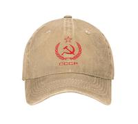 BQWRUUYM Russe URSS Union soviétique et Faucille CCCP Communiste Soleil Casquette de Baseball Femmes Hommes Trucker Chapeau Gym D’été Casquettes de Baseball Respirantes