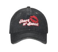 BQWRUUYM Short N Sweet Tour Sabrina-Carpenter Casquette de Baseball Sun Outdoor Gym Réglable Lavé Trucker Chapeau Casual Custom DIY Casquettes de Baseball