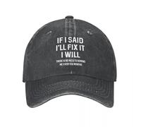 BQWRUUYM Si Je dis Que Je Vais Le réparer, Je Le Ferai drôle Bricoleur mécanicien lavé Coton Casquette de Baseball Snapback Chapeau Papa Casquette été Automne Casquette