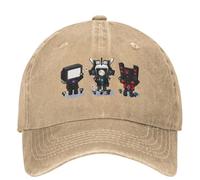 BQWRUUYM Skibidi Toilet Chibi Denim Casquette de Baseball Extérieur Soleil Trucker Chapeau Été Femelle Mâle Street Style Protection Solaire Casquettes de Baseball