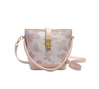 BQWXIEC Sac à main d'été en soie jacquard pour femme, nouveau sac à bandoulière polyvalent de style national chinois (Pink)
