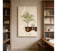BQZKTVED 3D-beleuchtetes Wandbild,Moderne 3D Wandkunst ALS Licht Skulptur,Wandbehang Dekoration mit LED,Für Wohnzimmer, Schlafzimmer und Korridor(F-Beige,80x160cm)