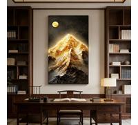 BQZKTVED Décoration Murale 3D en grès avec lumière LED,splendide décoration sculptée pour Salon,Chambre à Coucher et Bureau(D- Black,70x140cm)