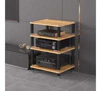 BQZKTVED Meuble HiFi Bois métal renforcé, étagère Robuste 1/2/3/4 Niveaux pour équipement Audio, Structure Vibration adaptée au Salon(Split-Type B4,4Tier)