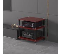 BQZKTVED Meuble HiFi Bois métal renforcé, étagère Robuste 1/2/3/4 Niveaux pour équipement Audio, Structure Vibration adaptée au Salon(Split-Type B3,3Tier)