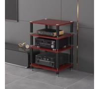 BQZKTVED Meuble HiFi Bois métal renforcé, étagère Robuste 1/2/3/4 Niveaux pour équipement Audio, Structure Vibration adaptée au Salon(Split-Type B3,4Tier)
