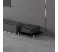 BQZKTVED Meuble HiFi Bois métal renforcé, étagère Robuste 1/2/3/4 Niveaux pour équipement Audio, Structure Vibration adaptée au Salon(Split-Type B1,1Tier)
