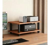 BQZKTVED Meuble HiFi sur Mesure, Support Audio 2 à 4 Niveaux, Étagère en Bois Compacte pour Ampli, Lecteur CD, DAC, Rangement Bureau & Maison(Brown,2Tier 21.65")