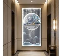 BQZKTVED Sculpture Murale 3D LED,Œuvre d'art Moderne éclairée,Accent Lumineux Unique pour la Maison,pour Salon,Chambre à Coucher,Bureau(D-Bronze,70x140cm)