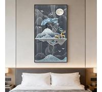 BQZKTVED Sculpture Murale 3D LED,Œuvre d'art Moderne éclairée,Accent Lumineux Unique pour la Maison,pour Salon,Chambre à Coucher,Bureau(F-Bronze,60x120cm)