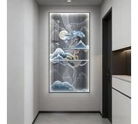 BQZKTVED Sculpture Murale 3D LED,Œuvre d'art Moderne éclairée,Accent Lumineux Unique pour la Maison,pour Salon,Chambre à Coucher,Bureau(A-Bronze,70x140cm)