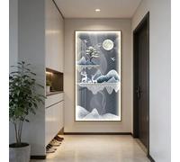 BQZKTVED Sculpture Murale 3D LED,Œuvre d'art Moderne éclairée,Accent Lumineux Unique pour la Maison,pour Salon,Chambre à Coucher,Bureau(C-Bronze,80x160cm)