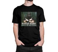 Br-Ant-Ley Gi-lbe-RT Kick It in The Sticks Men's Tee Round Neck Novelty Short Sleeve T-Shirt Manches Courtes(Small)