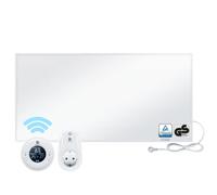 BR Bringer Chauffage infrarouge, 1200 W, avec thermostat et télécommande, chauffage électrique infrarouge, économe en énergie, certifié TÜV GS, marque de qualité allemande (blanc)