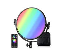 Bresser Éclairage vidéo LED 60W RGB Rond 2700-10000K CRI95+ DMX appli Effets Photo vidéo