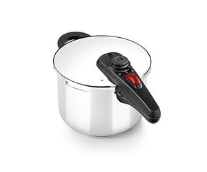 BRA Allure | Autocuiseur Rapide de 6 Litres, Fabriqué en Acier Inoxydable 18/10, Avec 2 Programmes de Cuisson et Système de Verrouillage d'Ouverture, Adapté à Tous Types de Cuisinières