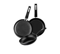 BRA Design | Set de 3 Poêles 18-22-26 cm, Aluminium Forgé avec Antiadhésif Innovations sans PFOA, Compatibles Tous Feux Dont Induction