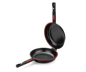 BRA Dupla Premiere | Poêle Double à Omelette 26 cm, Noir, Fonte Aluminium avec Antiadhésif sans PFOA, Compatible Tous Feux Dont Induction