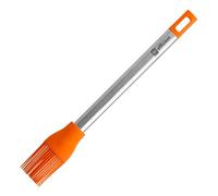 BRA Efficient | Brosse de cuisine adaptée au contact alimentaire, acier inoxydable, nylon et silicone, orange, 27,5 cm