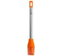 BRA Efficient | Brosse de cuisine adaptée au contact alimentaire, acier inoxydable, nylon et silicone, orange, 27,5 cm