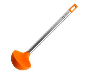 BRA Efficient | Casserole de Cuisine, Acier INOXYDABLE, Nylon et Silicone, Orange, 35 cm