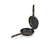 BRA Efficient Duo | Poêle à Omelette Double Pommes de Terre, Diamètre 26 cm, Fonte d'Aluminium, Triple Couche Antiadhésive, 100% Sans PFOA, Pour Tous Types de Cuisinières