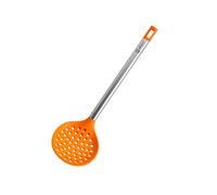 BRA Efficient | Écumoire de Cuisine, Acier Inoxydable, Nylon et Silicone, Orange, 36,5 cm