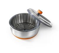 BRA Efficient | Essoreuse à Salade, Acier Inoxydable 18/10 avec Base en Silicone Antidérapante, Capacité de 4 L, Convient Comme Saladier